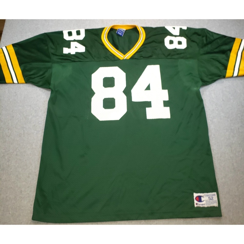 Vintage‎ Champion Football Jersey Bill Schroeder Green Bay Packers #84 Size 52